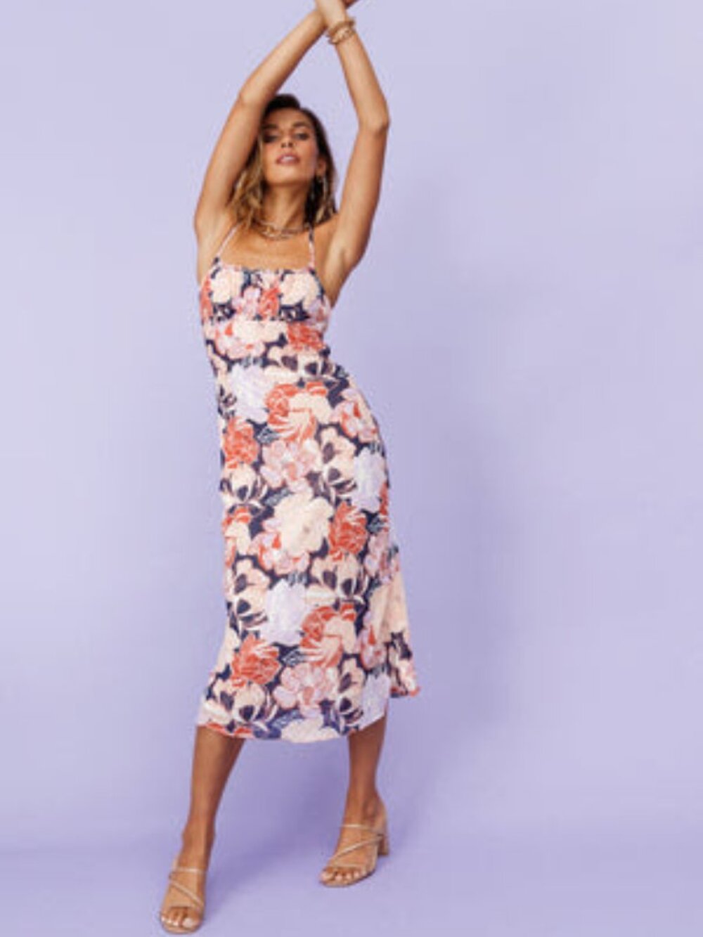 Floral Midi Dress- Girly Things Midi Dress Pink
